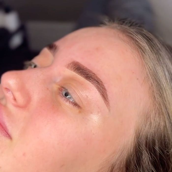 After image of airbrush tinting with hybrid brow tint