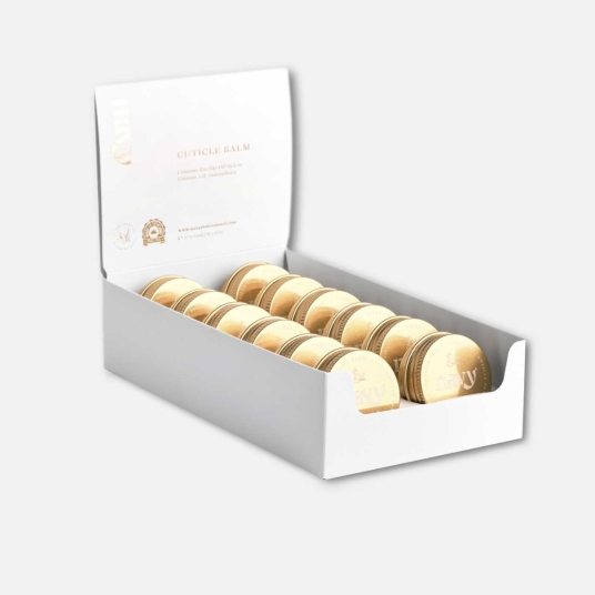 Navy Cuticle Balm & Retail Stand Nouveau Beauty