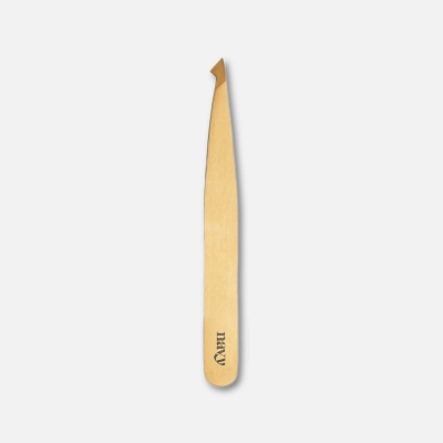 Navy Carol Angled Tweezer Nouveau Beauty