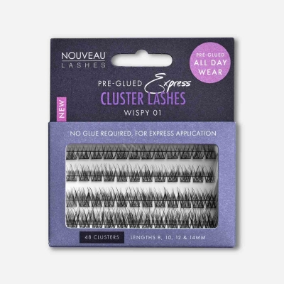 Nouveau Lashes Pre-Glued Express Cluster Lashes (Wispy) Nouveau Beauty