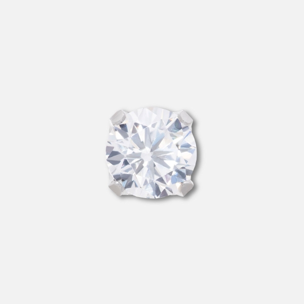 Inverness Ear Piercing Cassette Stainless Steel 5mm Cubic Zirconia Nouveau Beauty