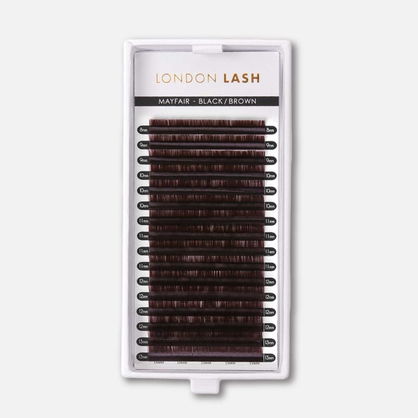 London Lash Black Brown Faux Mink Lash Extensions 0.05mm Nouveau Beauty