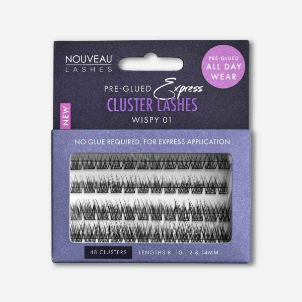 Nouveau Lashes Pre-Glued Express Cluster Lashes (Wispy) Nouveau Beauty
