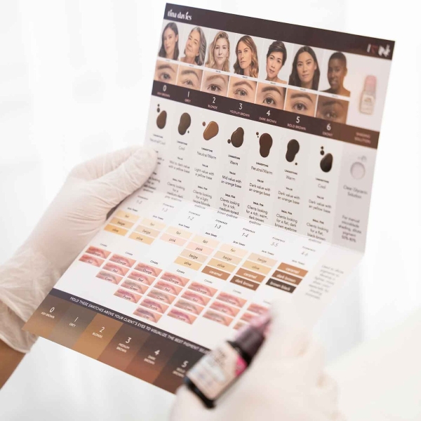 Tina Davies I Love Ink Brow Collection Colour Chart Nouveau Beauty