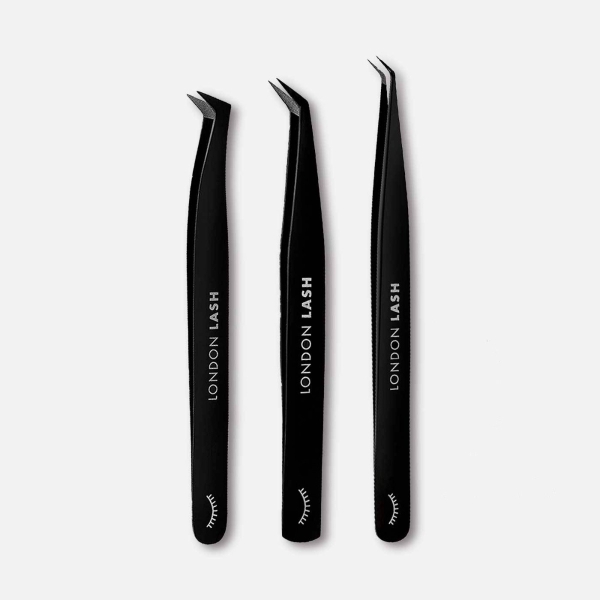 London Lash Fiber Tip Eyelash Extension Tweezers Nouveau Beauty