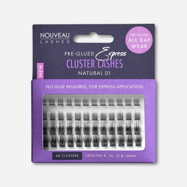 Nouveau Lashes Pre-Glued Express Cluster Lashes (Natural 01)