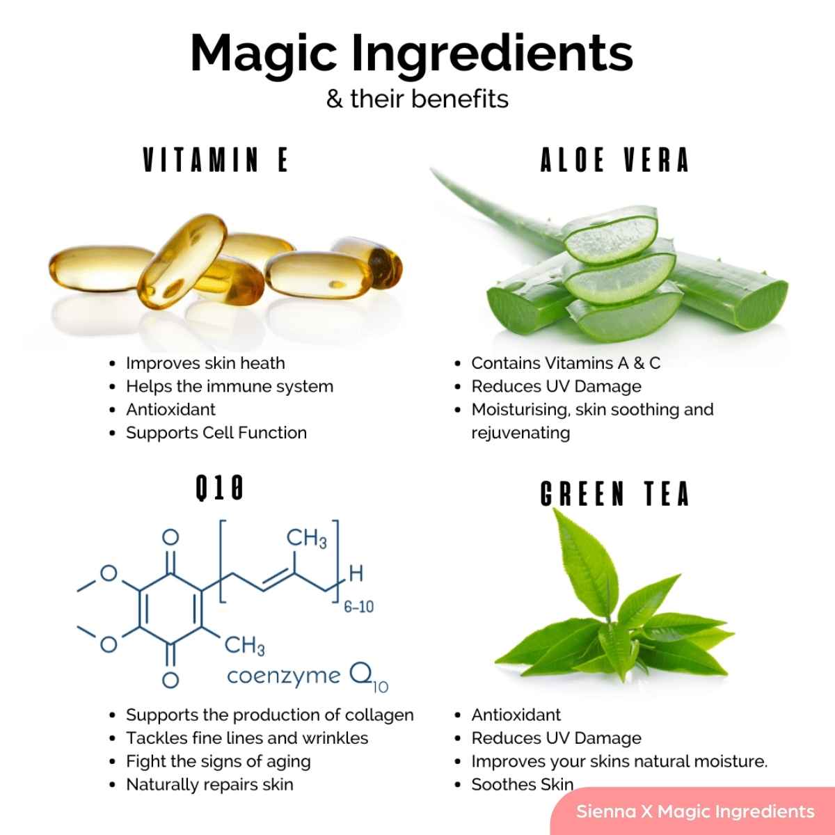 Sienna X Spary Tan Magic Ingredients