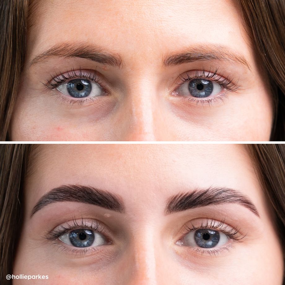 Hollie Parkes hybrid brow tint with lamination